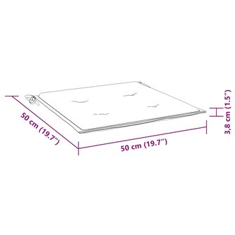Tuinstoelkussens 4 st 50x50x4 cm oxford stof rood 9