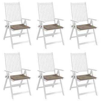 Tuinstoelkussens 6 st 50x50x4 cm oxford stof taupe 4