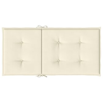 Tuinstoelkussens 6 st 100x50x3 cm oxford stof cr&amp;egrave;mekleurig 7