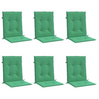 Tuinstoelkussens 6 st 100x50x3 cm oxford stof groen 3