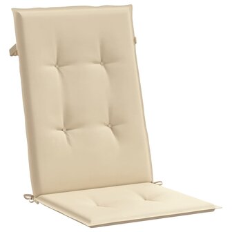 Tuinstoelkussens 4 st hoge rug120x50x3 cm stof beige 5