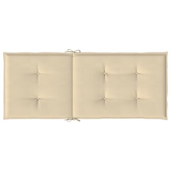 Tuinstoelkussens 4 st hoge rug120x50x3 cm stof beige 7