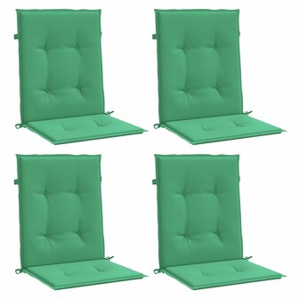 Tuinstoelkussens lage rug 4 st 100x50x3 cm oxford stof groen 3