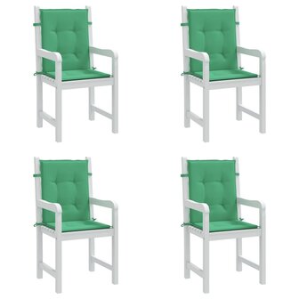 Tuinstoelkussens lage rug 4 st 100x50x3 cm oxford stof groen 4