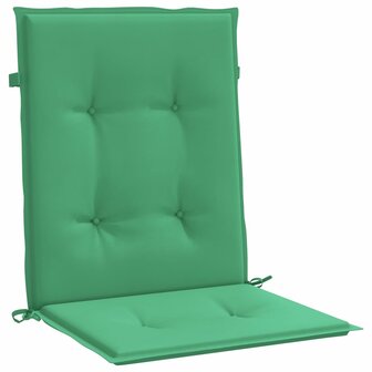 Tuinstoelkussens lage rug 4 st 100x50x3 cm oxford stof groen 5