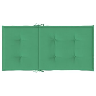 Tuinstoelkussens lage rug 4 st 100x50x3 cm oxford stof groen 7