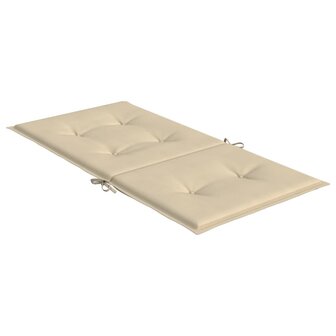 Tuinstoelkussens lage rug 4 st 100x50x3 cm oxford stof beige 6