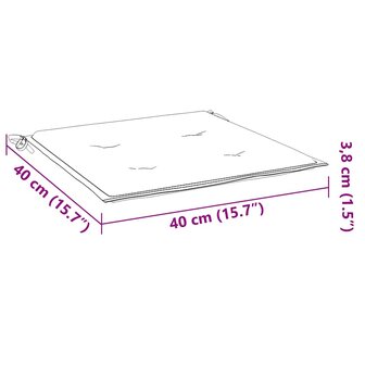 Tuinstoelkussens 4 st 40x40x4 cm oxford stof groen 9