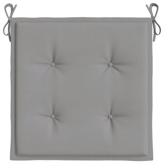 Tuinstoelkussens 2 st 50x50x4 cm stof grijs 6