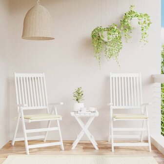 Tuinstoelkussens 2 st 50x50x4 cm oxford stof cr&amp;egrave;mekleurig 1