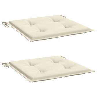 Tuinstoelkussens 2 st 50x50x4 cm oxford stof cr&amp;egrave;mekleurig 3