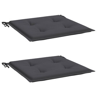 Tuinstoelkussens 2 st 50x50x4 cm oxford stof antracietkleurig 3
