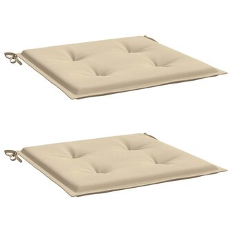 Tuinstoelkussens 2 st 50x50x4 cm oxford stof beige 3