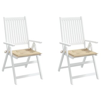 Tuinstoelkussens 2 st 50x50x4 cm oxford stof beige 4
