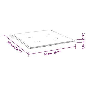 Tuinstoelkussens 2 st 50x50x4 cm oxford stof beige 9