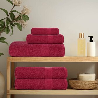 Handdoeken FROGN 2 st 50x100 cm 360 g/m&amp;sup2; bordeaux 3