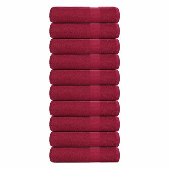 Handdoeken FROGN 10 st 50x100 cm 360 g/m&amp;sup2; bordeaux 1