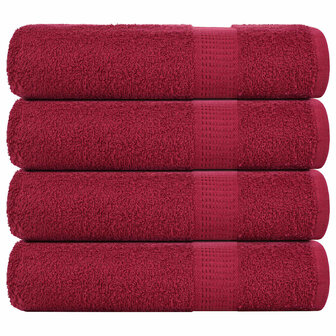 Douchehanddoeken FROGN 4 st 70x140 cm 360 g/m&amp;sup2; bordeaux 1