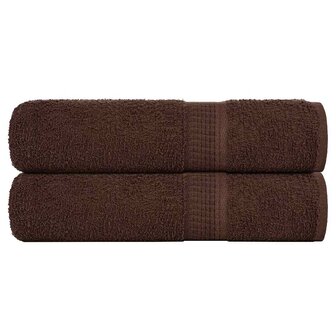 Douchehanddoeken FROGN 2 st 70x140 cm 360 g/m&amp;sup2; bruin 1