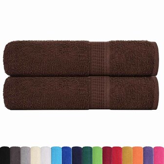 Douchehanddoeken FROGN 2 st 70x140 cm 360 g/m&amp;sup2; bruin 2