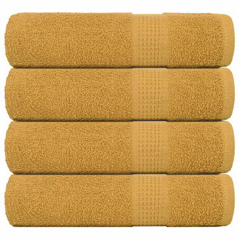 Handdoeken FROGN 4 st 50x100 cm 360 g/m&amp;sup2; goud 1