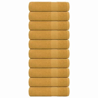 Handdoeken FROGN 10 st 50x100 cm 360 g/m&amp;sup2; goud 1
