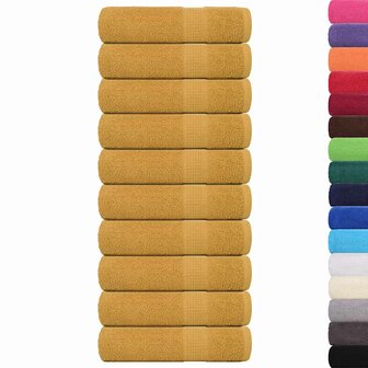 Handdoeken FROGN 10 st 50x100 cm 360 g/m&amp;sup2; goud 2