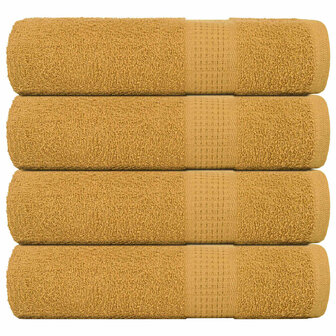 Douchehanddoeken FROGN 4 st 70x140 cm 360 g/m&amp;sup2; goud 1