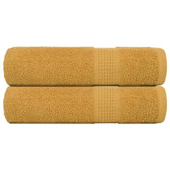 Badhanddoeken FROGN 2 st 100x150 cm 360 g/m&amp;sup2; goud 1