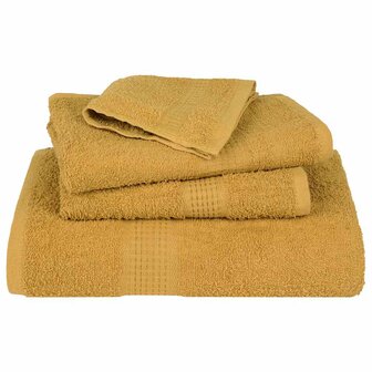 Badhanddoeken FROGN 2 st 100x150 cm 360 g/m&amp;sup2; goud 4
