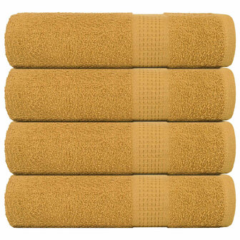 Badhanddoeken FROGN 4 st 100x150 cm 360 g/m&amp;sup2; goud 1