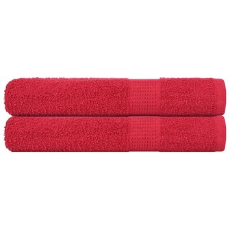 Handdoeken FROGN 2 st 100x200 cm 360 g/m&amp;sup2; rood 1