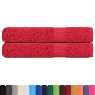 Handdoeken FROGN 2 st 100x200 cm 360 g/m&amp;sup2; rood 2