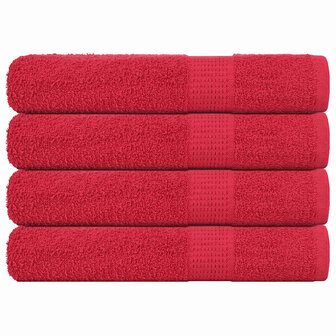 Handdoeken FROGN 4 st 100x200 cm 360 g/m&amp;sup2; rood 1