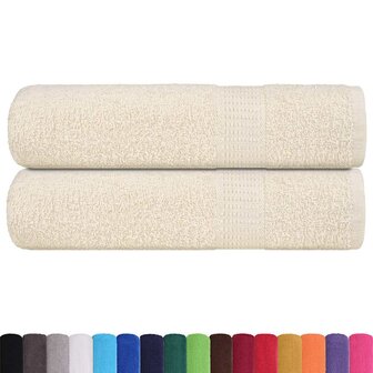 Handdoeken FROGN 2 st 50x100 cm 360 g/m&amp;sup2; cr&amp;egrave;me 2