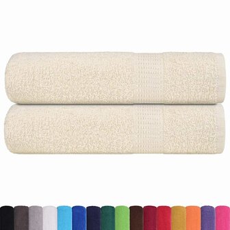 Douchehanddoeken FROGN 2 st 70x140 cm 360 g/m&amp;sup2; cr&amp;egrave;me 2