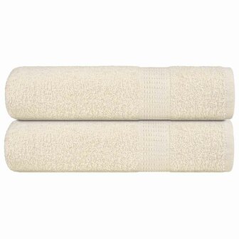 Badhanddoeken FROGN 2 st 100x150 cm 360 g/m&amp;sup2; cr&amp;egrave;me 1