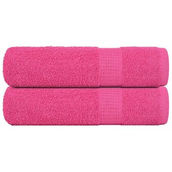 Badhanddoeken FROGN 2 st 100x150 cm 360 g/m&amp;sup2; roze 1
