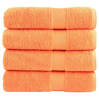 Badhanddoeken SOLUND 4 st 600 g/m&amp;sup2; 70x140 cm oranje 1