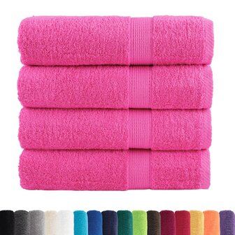 Badhanddoeken SOLUND 4 st 600 g/m&amp;sup2; 70x140 cm roze 2