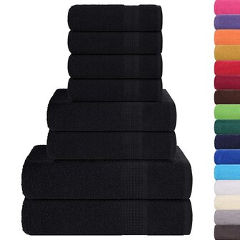 8-delige Handdoekenset FROGN 360 g/m&amp;sup2; zwart 2