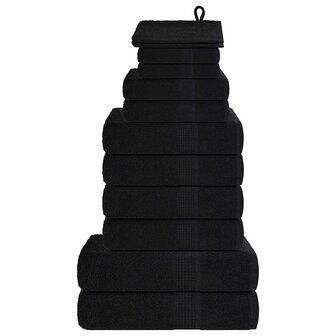 12-delige Handdoekenset FROGN 360 g/m&amp;sup2; zwart 1