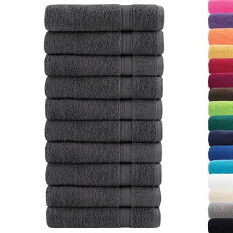 Handdoeken SOLUND 10 st 600 g/m&amp;sup2; 100x150 cm antracietkleur 2