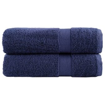 Handdoeken SOLUND 2 st 600 g/m&amp;sup2; 50x100 cm marineblauw 1