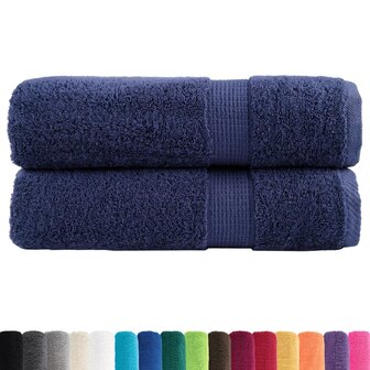 Handdoeken SOLUND 2 st 600 g/m&amp;sup2; 50x100 cm marineblauw 2