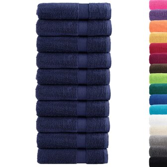 Handdoeken SOLUND 10 st 600 g/m&amp;sup2; 50x100 cm marineblauw 2
