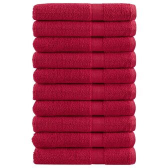 Handdoeken SOLUND 10 st 600 g/m&amp;sup2; 100x200 cm rood 1