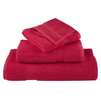 Handdoeken SOLUND 10 st 600 g/m&amp;sup2; 100x200 cm rood 4