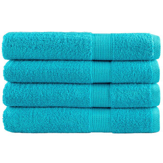 Handdoeken SOLUND 4 st 600 g/m&amp;sup2; 100x200 cm turquoise 1