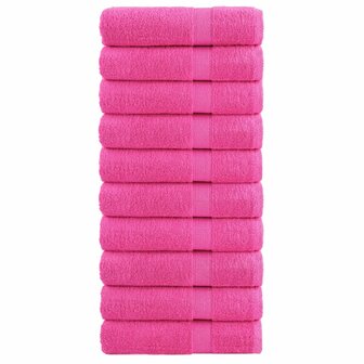 Handdoeken SOLUND 10 st 600 g/m&amp;sup2; 50x100 cm roze 1